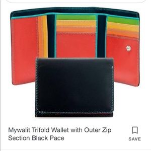 Mywalit Trifold Wallet with Outer Zip (NWOT)